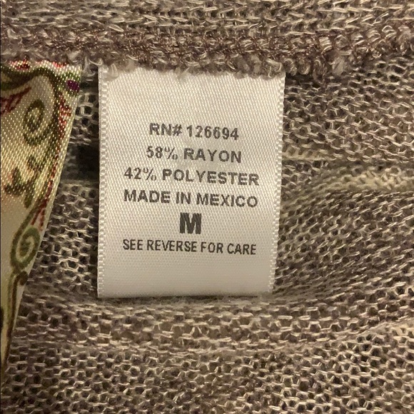 Spoiled brand brown striped button down cardigan medium - Picture 3 of 3